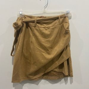 Faux suede mini skirt
